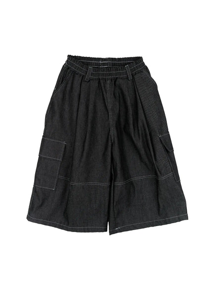 mens-banded-jorts-ig520 / Black