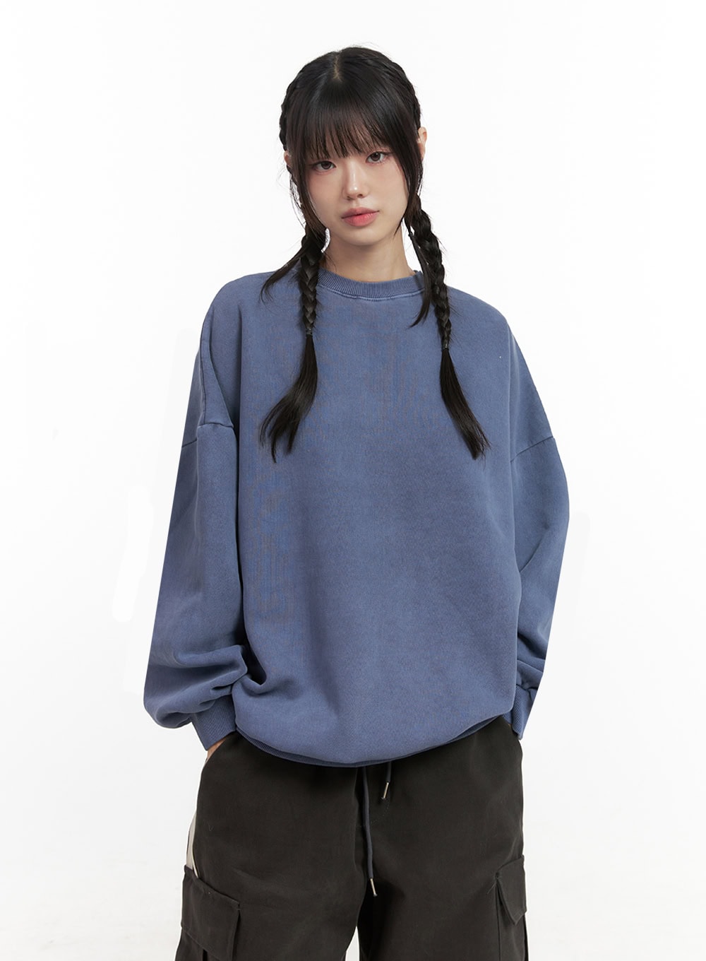 cozy-oversized-crewneck-in427 / Blue