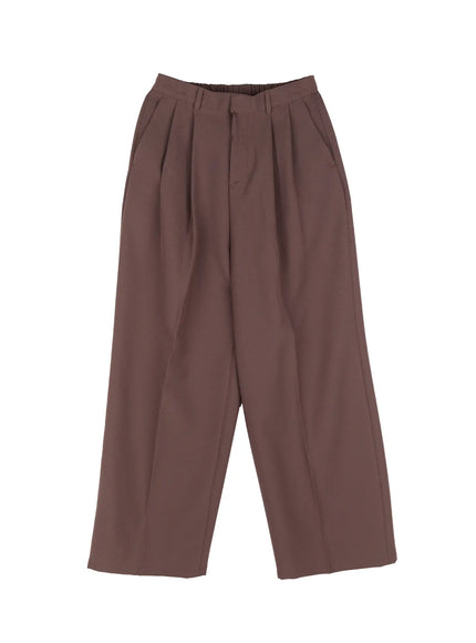Men's Pleated Wide-Leg Pants IL511