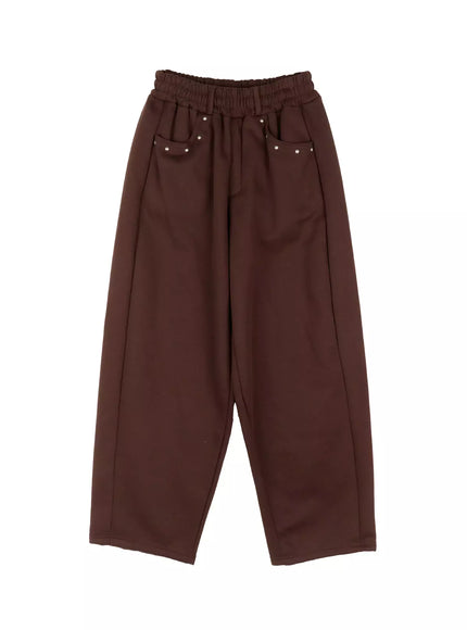 belted-baggy-sweatpants-id525 / Brown
