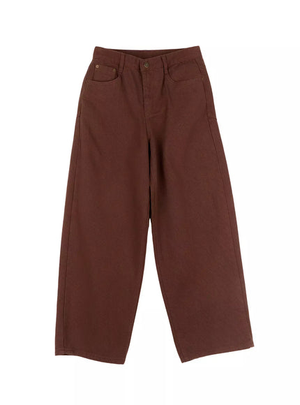 wide-leg-cotton-pants-id504 / Brown