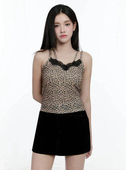 Patterned Lace Cami Top IO527