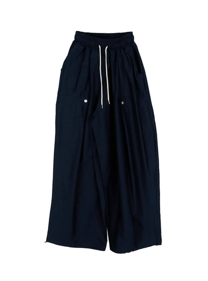 mens-balloon-fit-drawstring-pants-ig512 / Dark blue