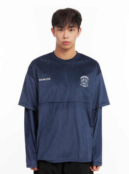 mens-casual-long-sleeve-sports-tee-id427 / Dark blue