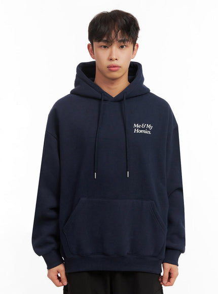 mens-simple-oversized-hoodie-id431 / Dark blue