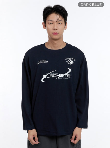 mens-cozy-cotton-long-sleeve-ig428 / Dark blue