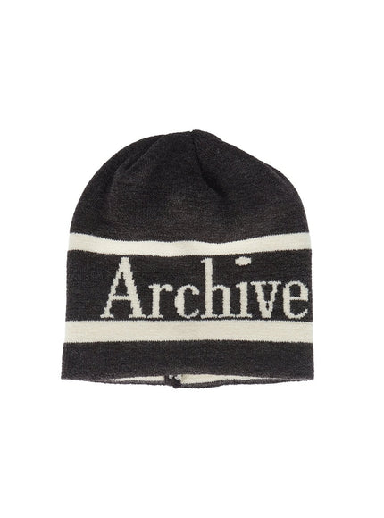 mens-archive-logo-beanie-iy505 / Dark gray