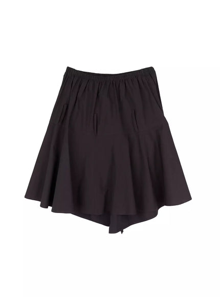 tiered-midi-skirt-iy504 / Dark gray
