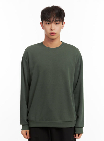 mens-basic-long-sleeve-tee-id427 / Dark green