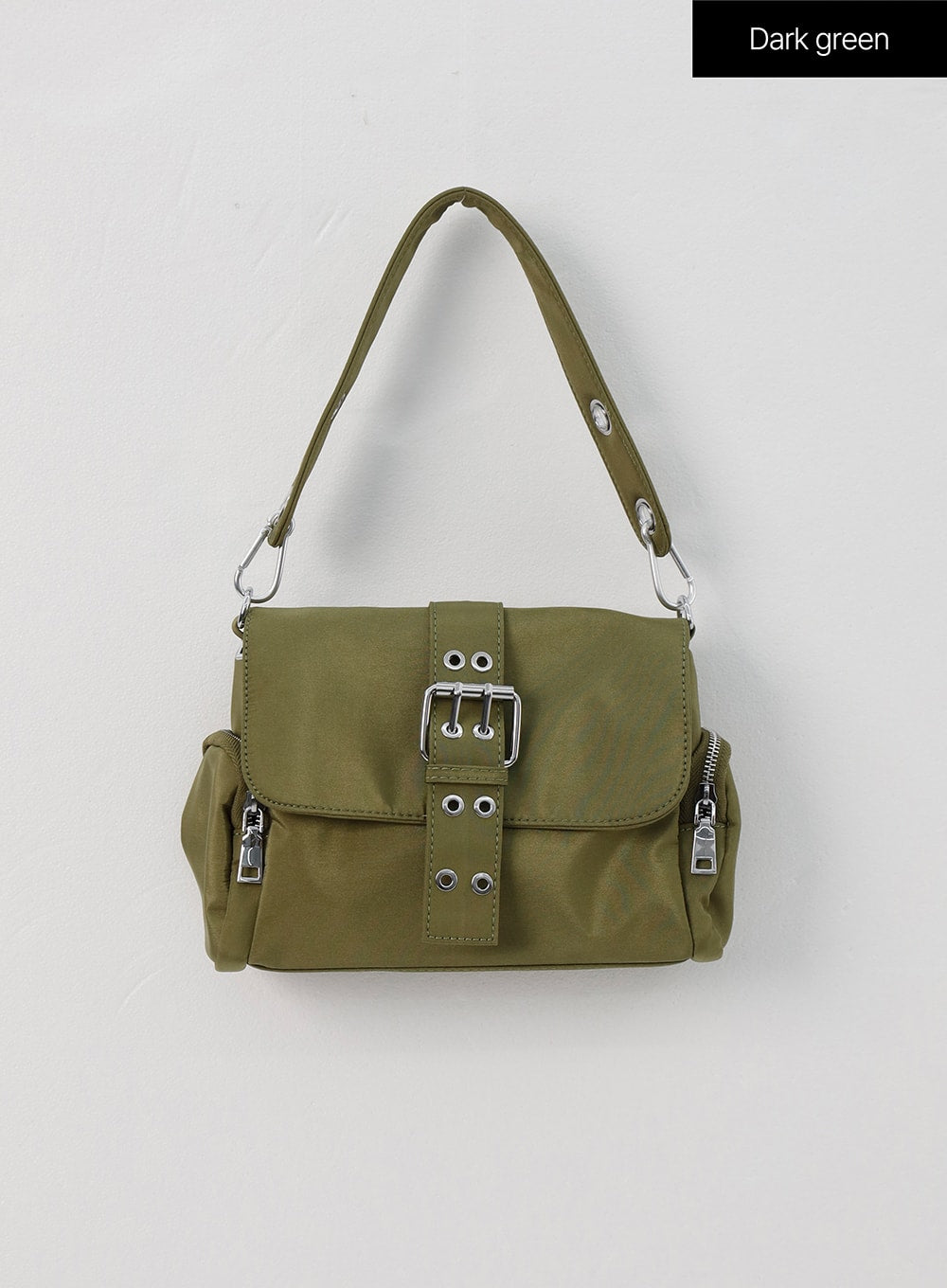 buckle-shoulder-bag-is327 / Dark green