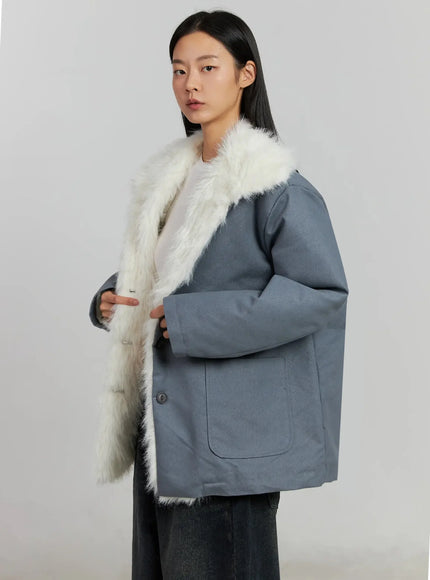 Faux Fur Trim Hunter Jacket IJ502