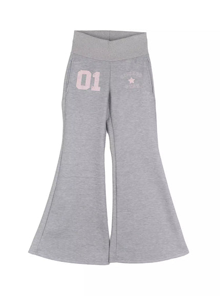 Graphic Bootcut Pants IN528