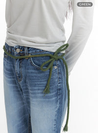 two-way-rope-waist-belt-if421 / Green