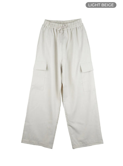 mens-cotton-cargo-pants-il412 / Light beige