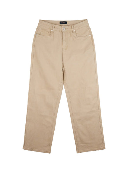mens-classic-straight-fit-tailored-trousers-in422 / Light beige