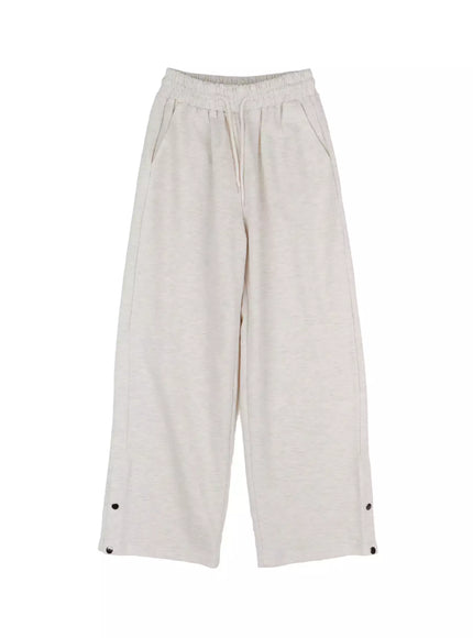 snap-detail-sweatpants-id503 / Light beige