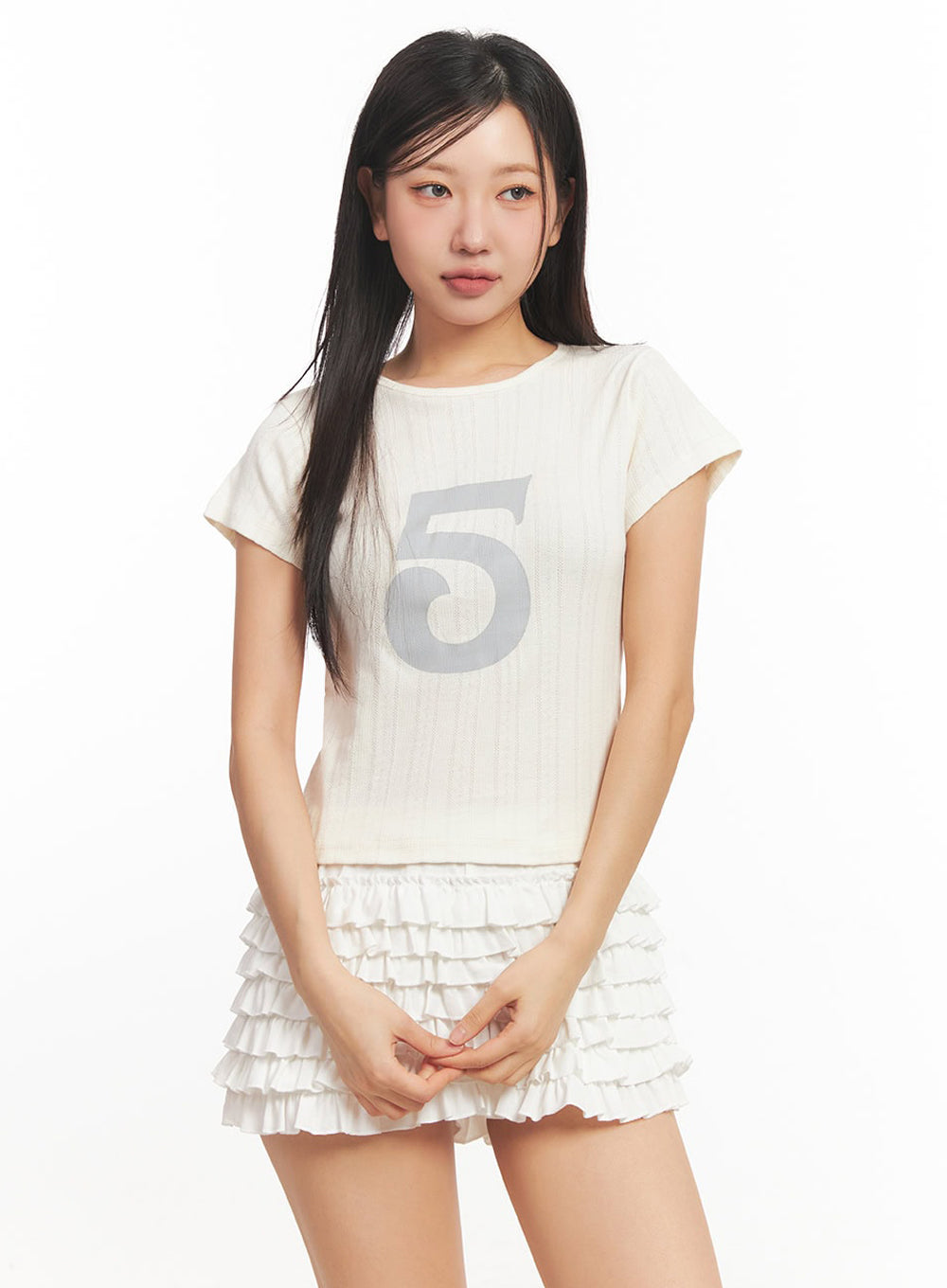 lovely-graphic-crop-top-ia524 / Light beige