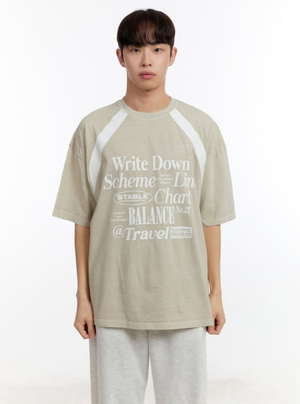 Men's Washed Graphic T-Shirt IA507