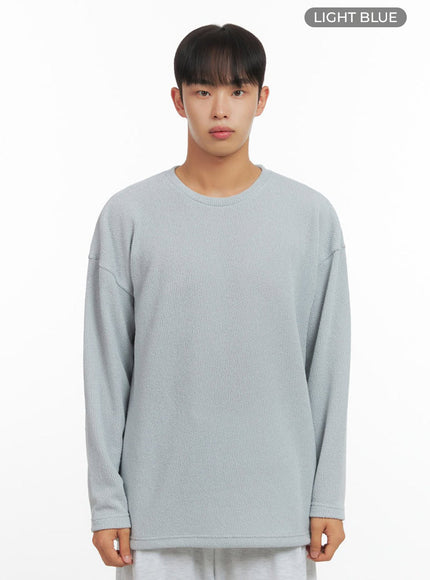 mens-basic-oversized-knit-io420 / Light blue