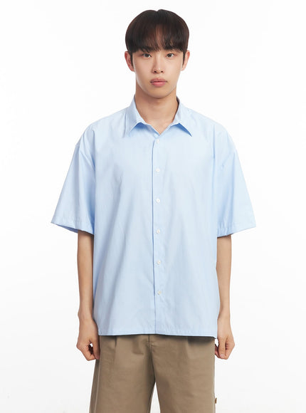 mens-oversized-collared-shirt-ia518 / Light blue
