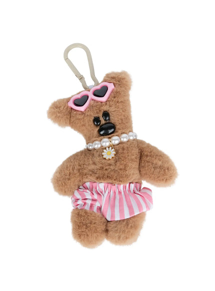 sunglasses-teddy-keychain-ig512 / Pink