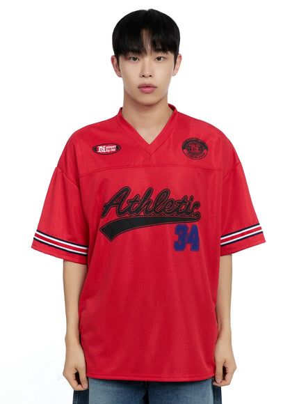 mens-athletic-jersey-tee-ig520 / Red