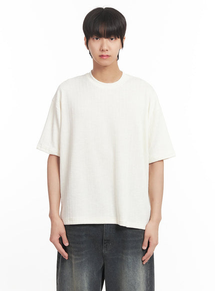 Men's Ribbed Crewneck Tee IA511