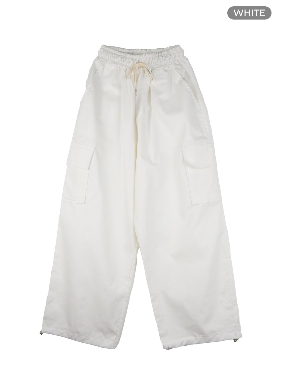 banded-string-baggy-cargo-pants-il419 / White