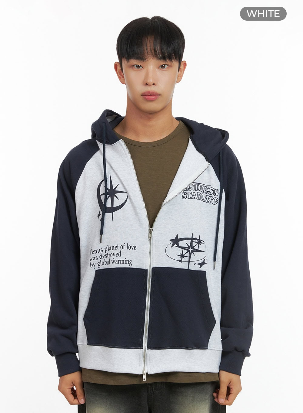 mens-mixed-color-graphic-zip-up-cotton-hoodie-is420 / White