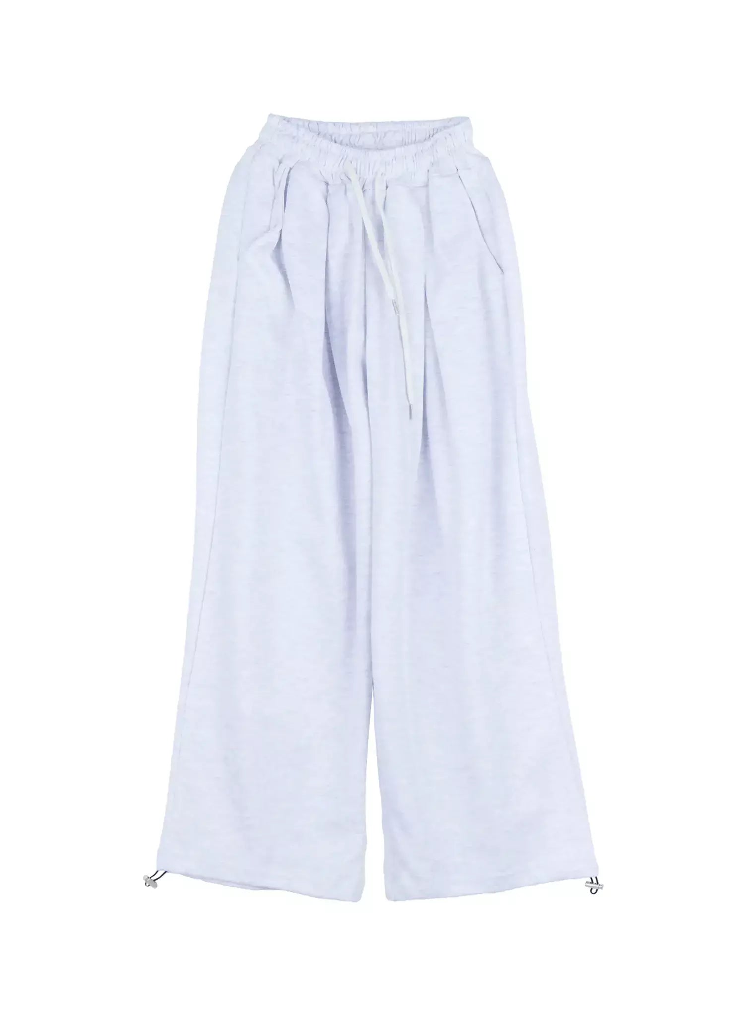 wide-leg-drawstring-sweatpants-il528 / White