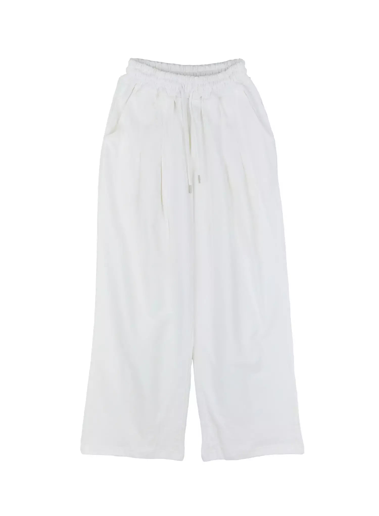 relaxed-fit-pintuck-sweatpants-ig508 / White