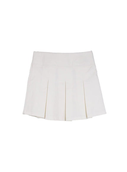 Classic Pleated Mini Skirt IF505