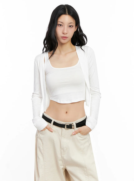 Cropped Tank & Cardigan Set IG508