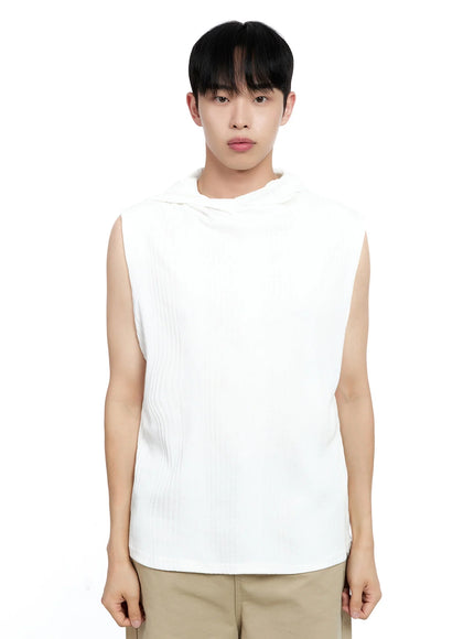 Men's Knit Tank Hoodie IG520