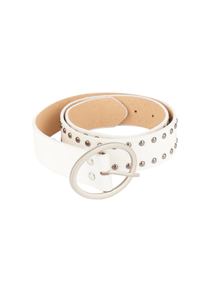 Twin Stud Faux-Leather Belt IY502