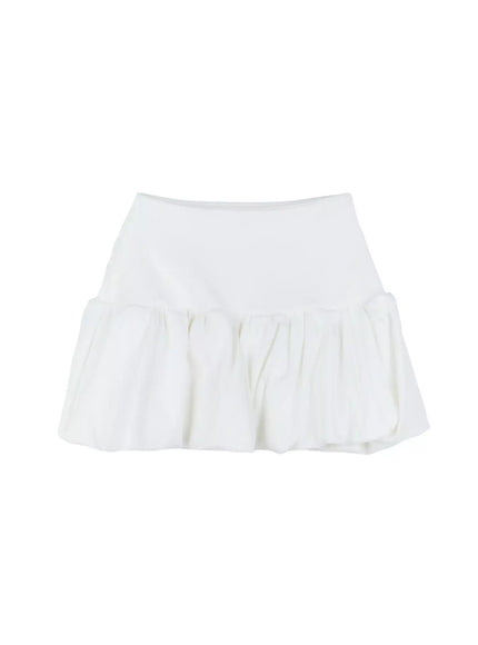 balloon-mini-skirt-ig508 / White