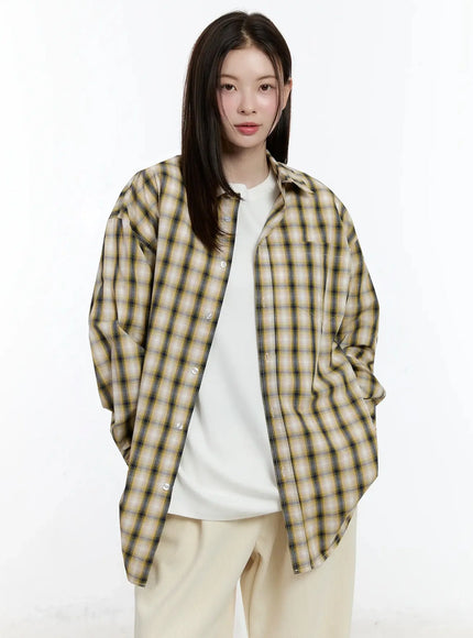 oversized-check-shirt-id526 / Yellow