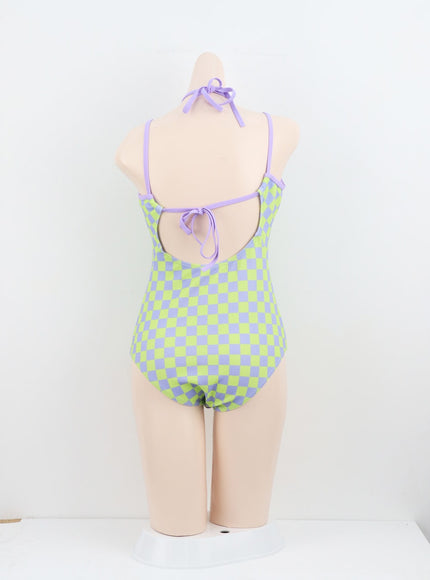 check-pattern-bikini-set-iu302