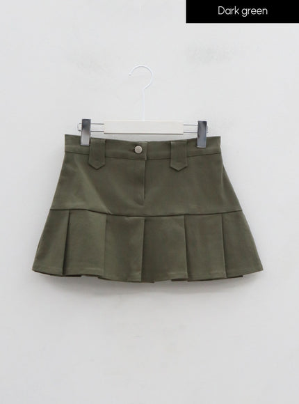 Semi Pleated Mini Skirt IO12