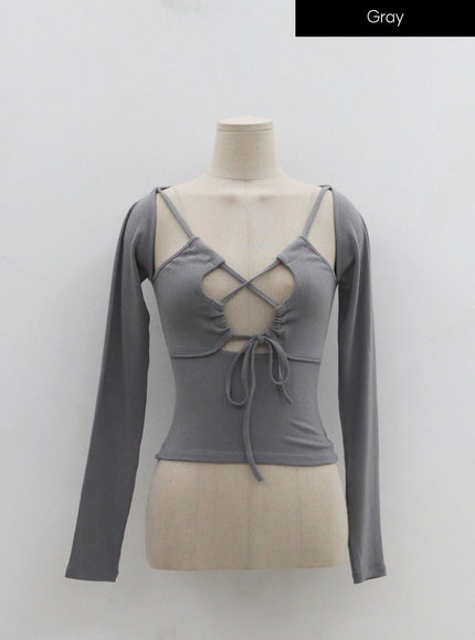 Sexy Front Cross String Crop Top IN22