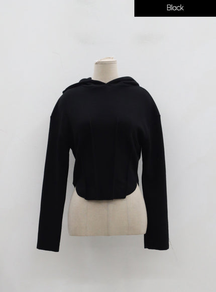 Stitch Cropped Hoodie IJ313