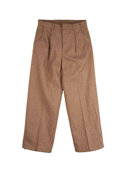 mens-pintuck-wool-blend-slacks-id406 / Beige