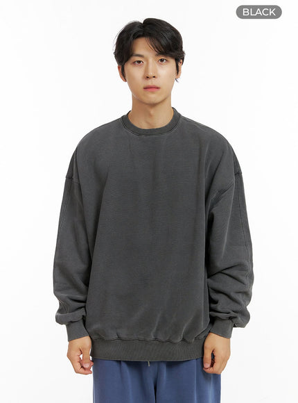 mens-cozy-cotton-sweatshirt-ig409 / Black