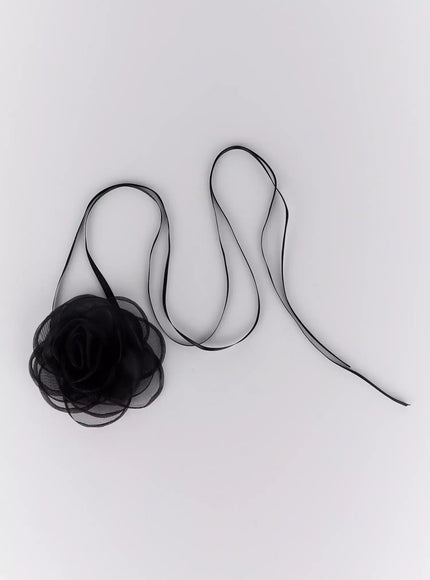 corsage-neck-scarf-im504 / Black