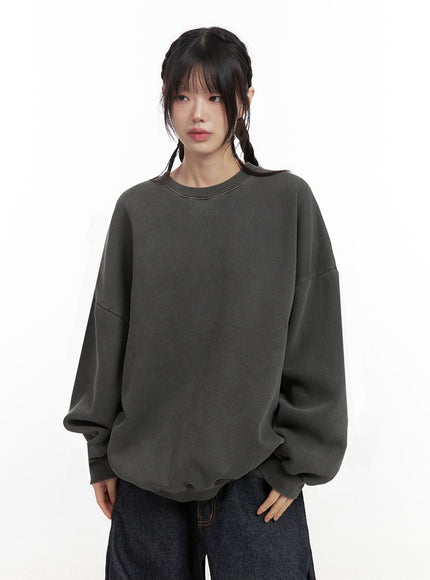 cozy-oversized-crewneck-in427 / Black