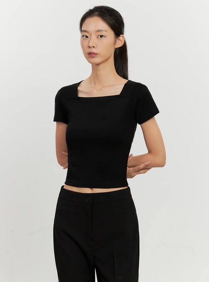 classic-square-neck-top-il528 / Black