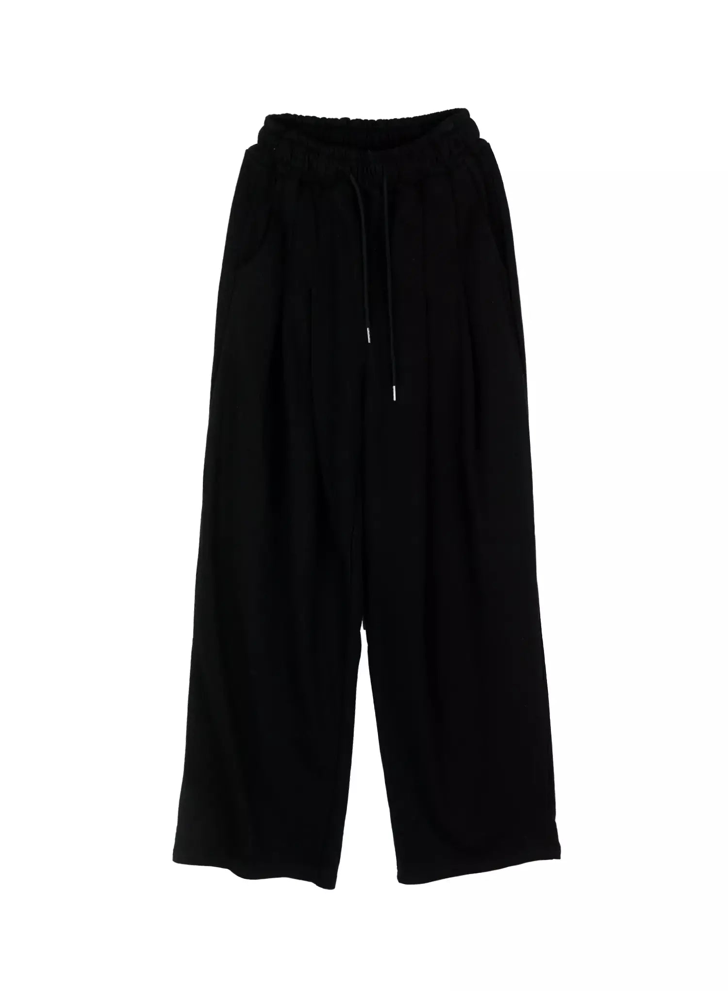 relaxed-fit-pintuck-sweatpants-ig508 / Black