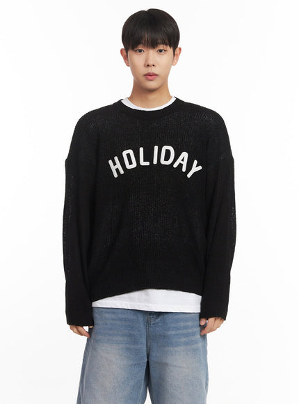 mens-holiday-knit-sweater-im528 / Black