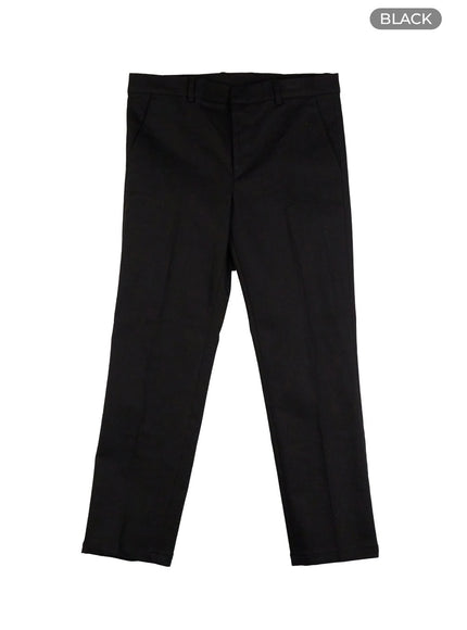 mens-slim-fit-tailored-pants-ig427 / Black