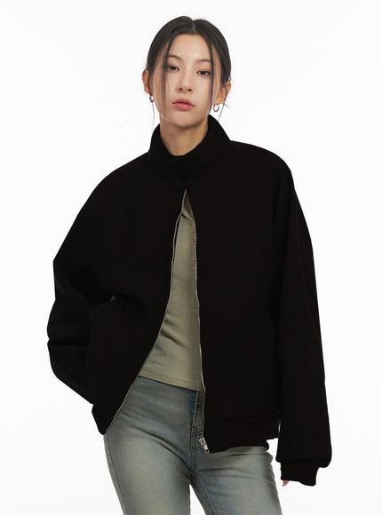 Trendy Oversized Zip-Up Jacket IJ503